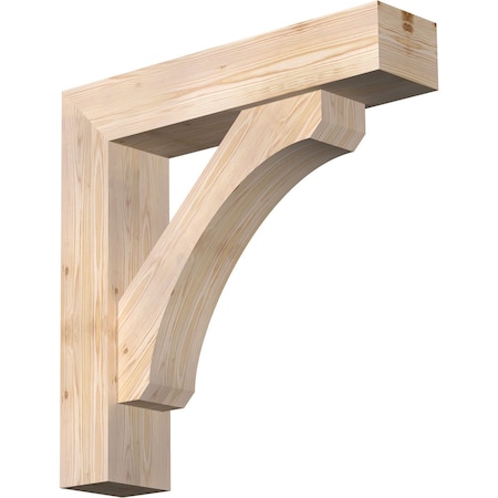 Ekena Millwork Legacy Block Smooth Bracket w/ Offset Brace, Douglas Fir, 7 1/2"W x 34"D x 34"H BKT0806X34X34LEC05SDF